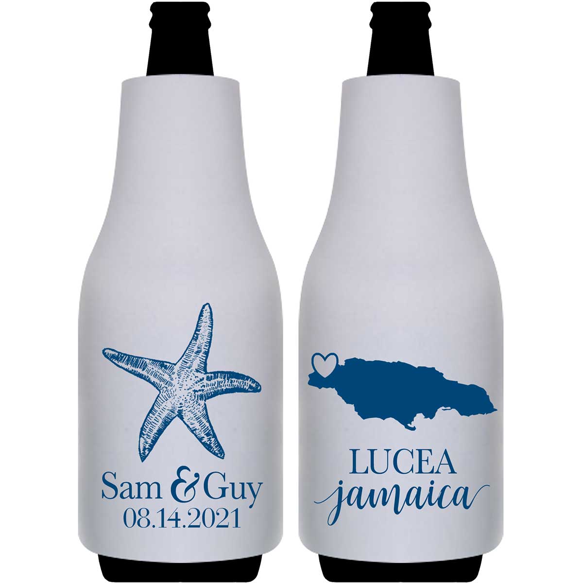 Starfish 4A Any Map Foldable Bottle Sleeve Koozies Wedding Gifts for Guests