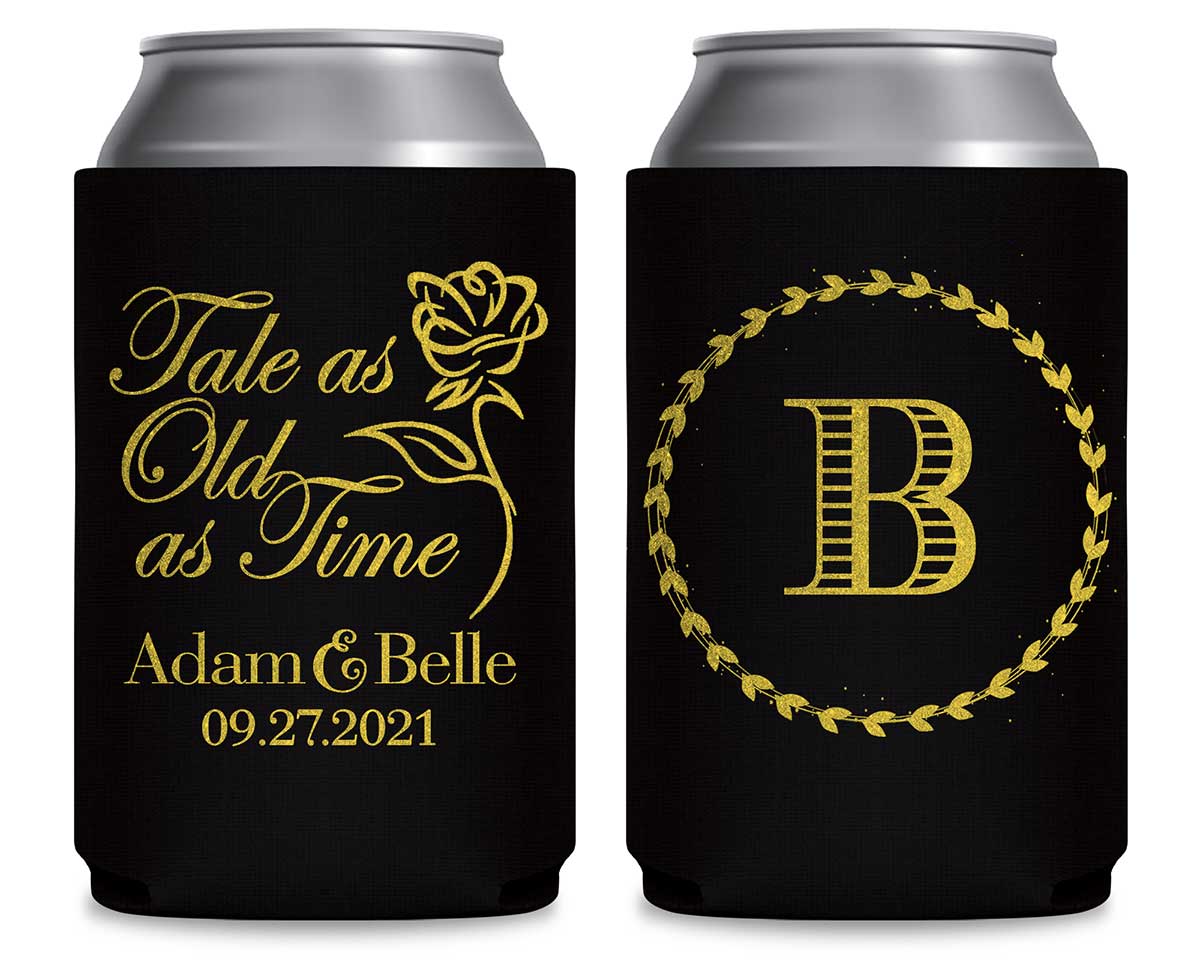 Tale As Old As Time 1A Foldable Can Koozies Wedding Gifts for Guests
