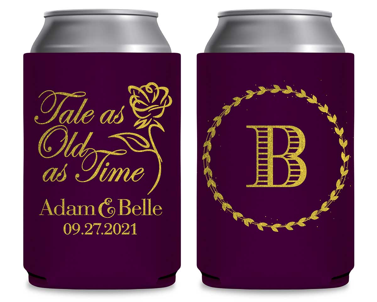 Tale As Old As Time 1A Foldable Can Koozies Wedding Gifts for Guests