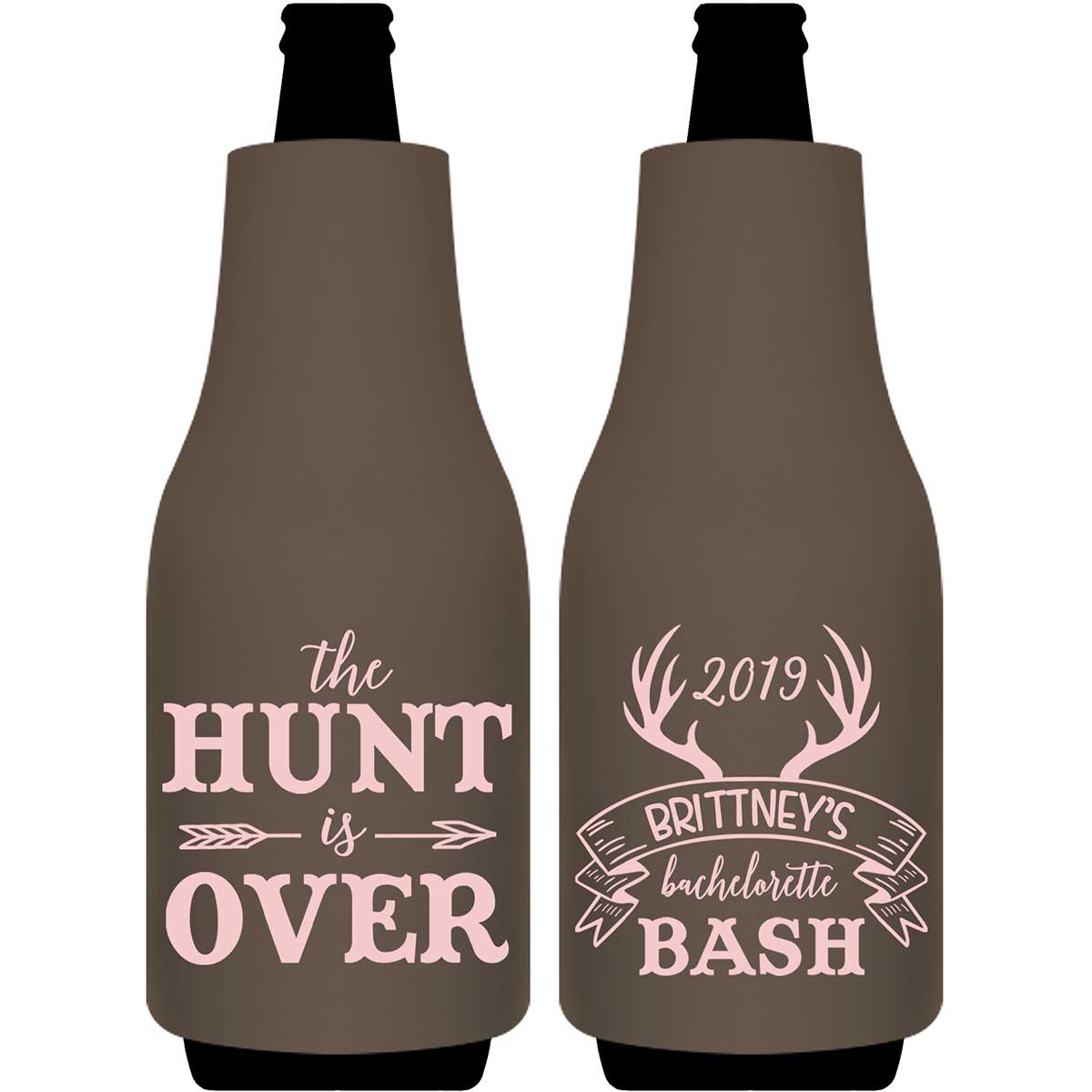 The Hunt Is Over Bachelorette 1A Foldable Bottle Sleeve Koozies Wedding Gifts for Guests