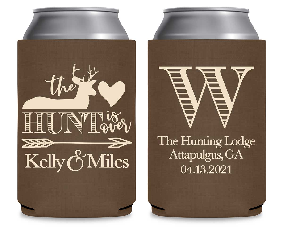The Hunt Is Over 1A Foldable Foam Can Koozies Wedding Gifts for Guests