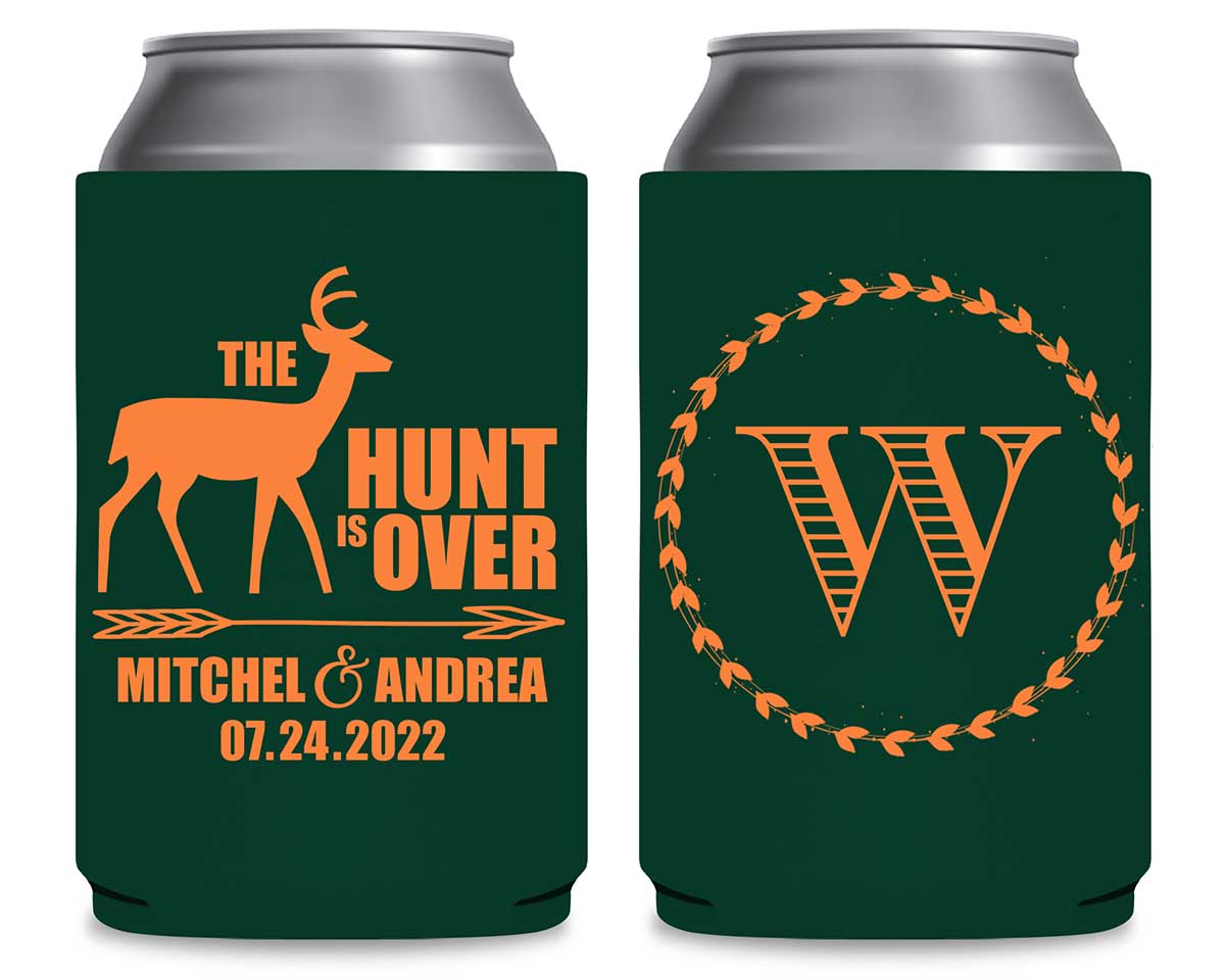 The Hunt Is Over 3A Foldable Foam Can Koozies Wedding Gifts for Guests