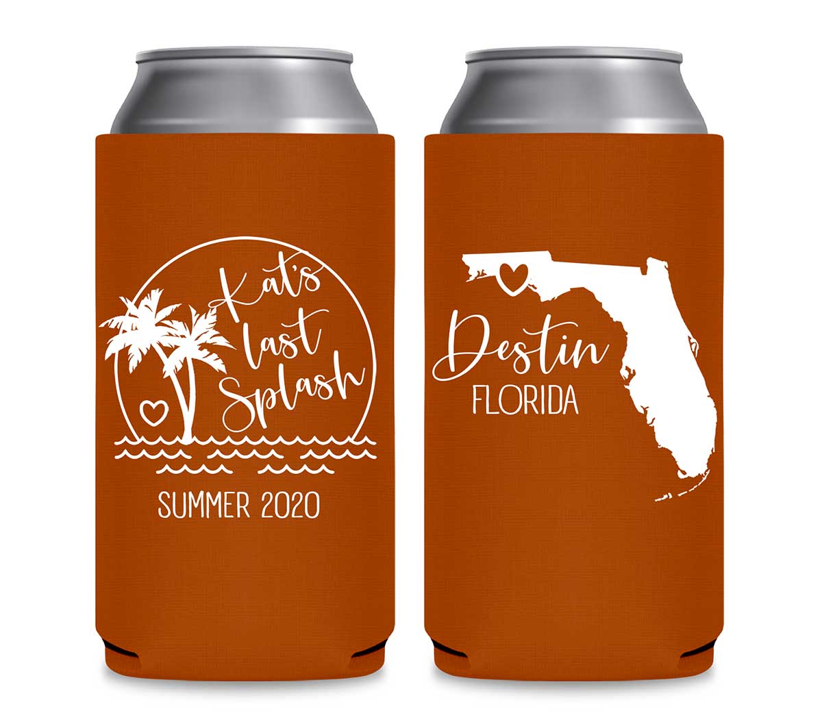 The Last Splash 1A Any Map Foldable 12 oz Slim Can Koozies Wedding Gifts for Guests