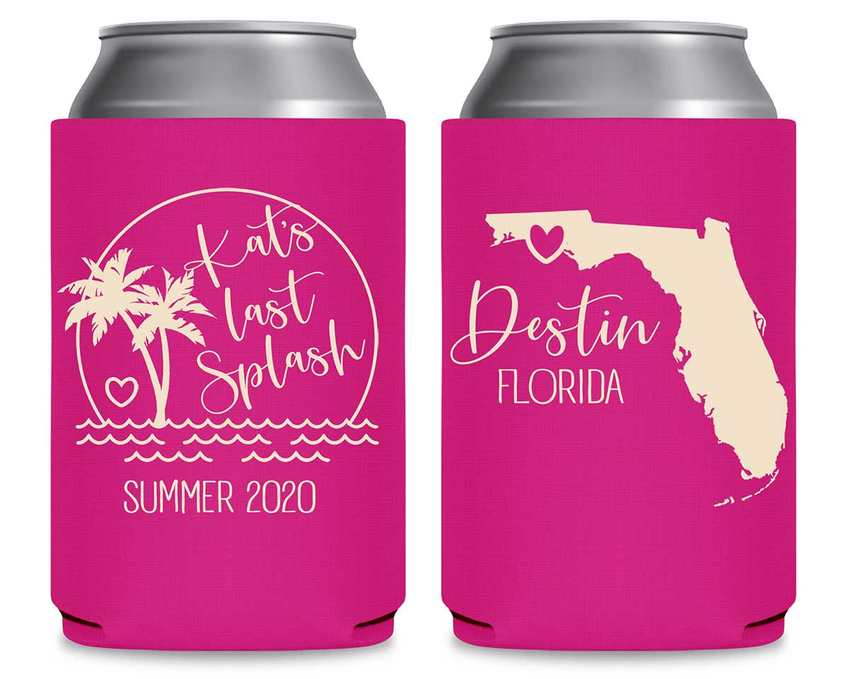 The Last Splash 1A Any Map Foldable Can Koozies Wedding Gifts for Guests
