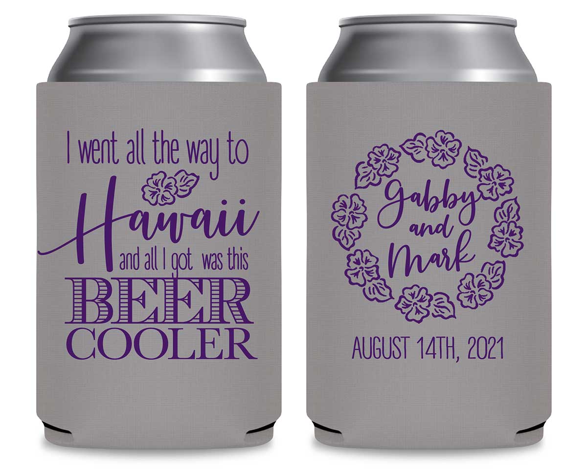 Tropical Floral Love 1A Any Location Foldable Can Koozies Wedding Gifts for Guests