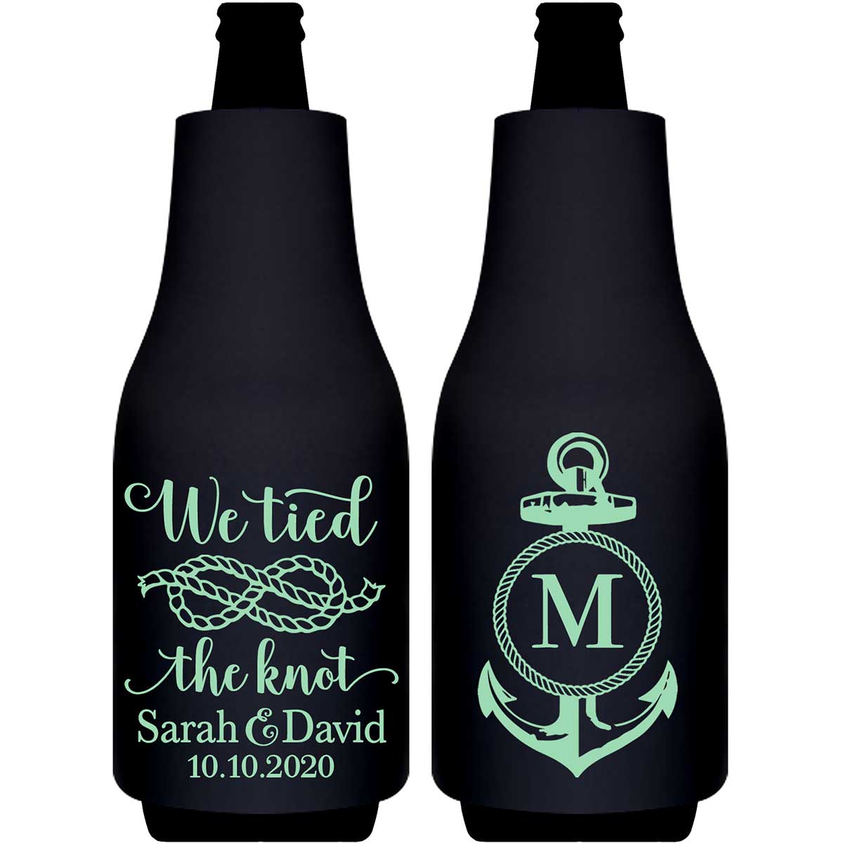 We Tied The Knot 3A Anchor Foldable Bottle Sleeve Koozies Wedding Gifts for Guests
