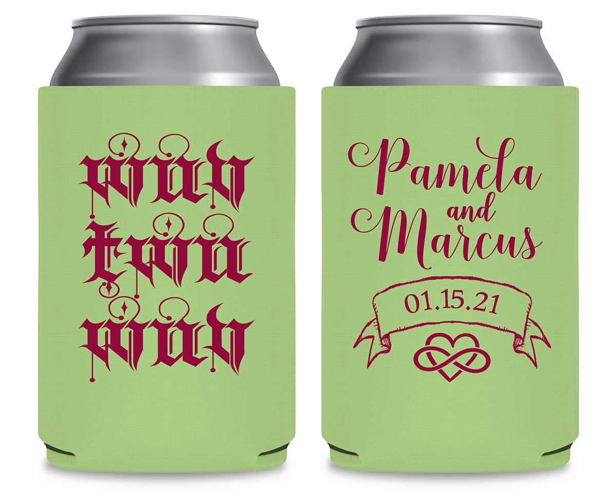 Wuv Twu Wuv 1A Foldable Can Koozies Wedding Gifts for Guests