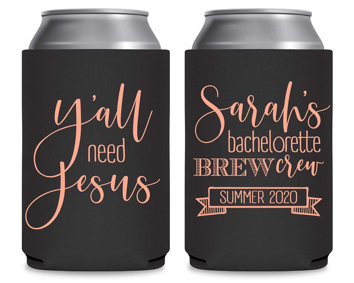 Y'All Need Jesus 1A Foldable Can Koozies Wedding Gifts for Guests