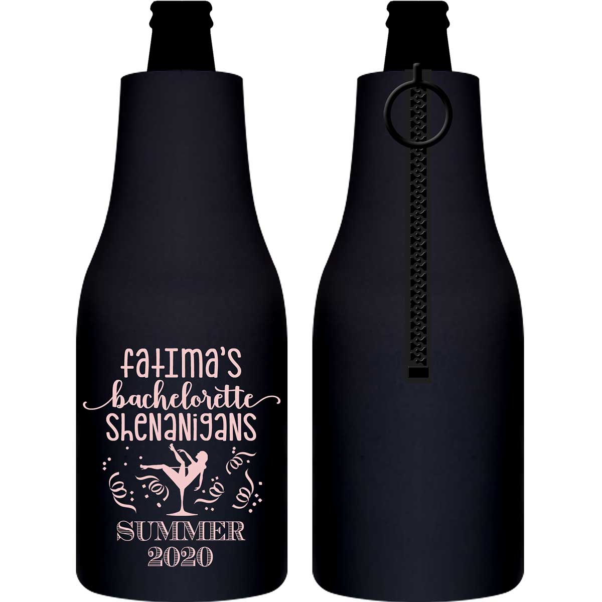Bachelorette Shenanigans 1A Foldable Zippered Bottle Koozies Bachelorette Party Gifts for Guests