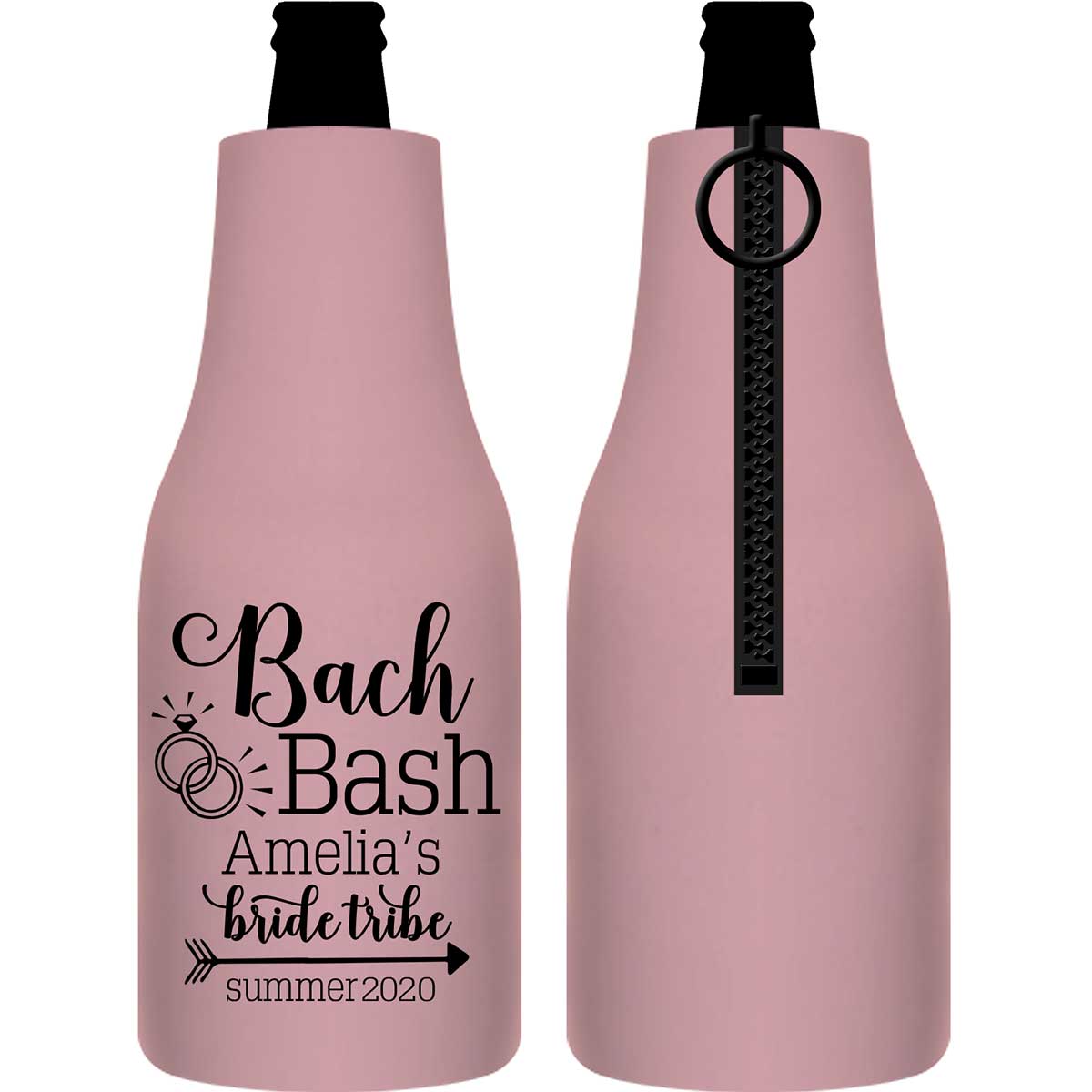 Bride Tribe Bachelorette Bash 1A Foldable Zippered Bottle Koozies Bachelorette Party Gifts for Guests