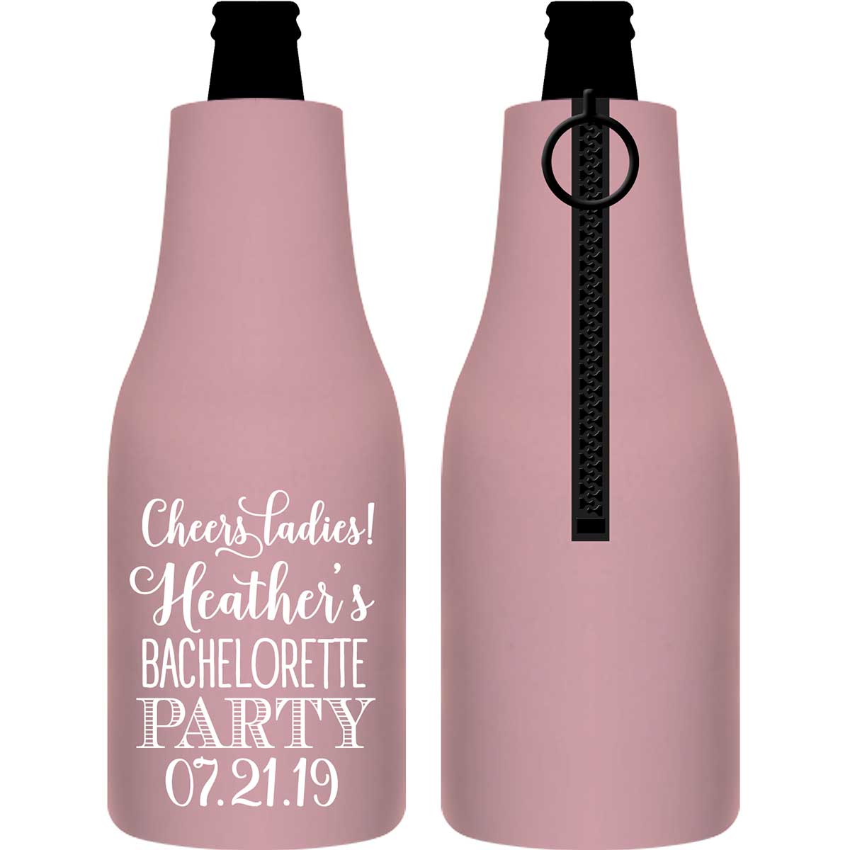 Cheers Ladies Bachelorette 1A Foldable Zippered Bottle Koozies Bachelorette Party Gifts for Guests