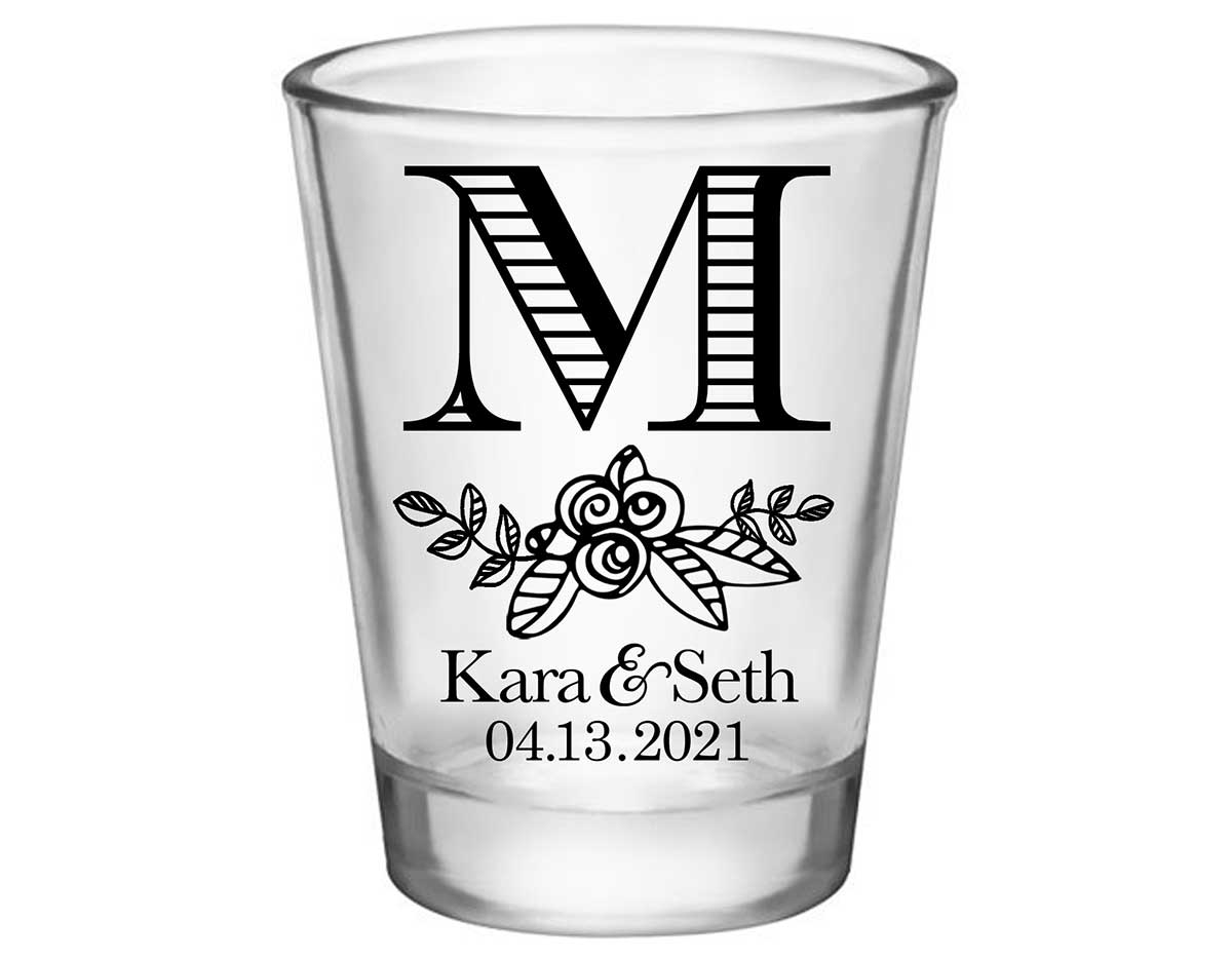 Classic Wedding Design 6A Standard 1.75oz Clear Shot Glasses Personalized Wedding Gifts for Guests