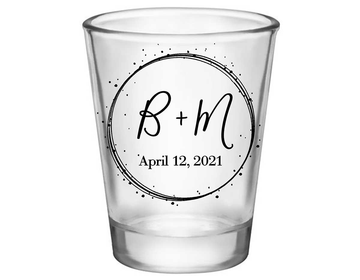 Classic Wedding Design 8A Standard 1.75oz Clear Shot Glasses Personalized Wedding Gifts for Guests