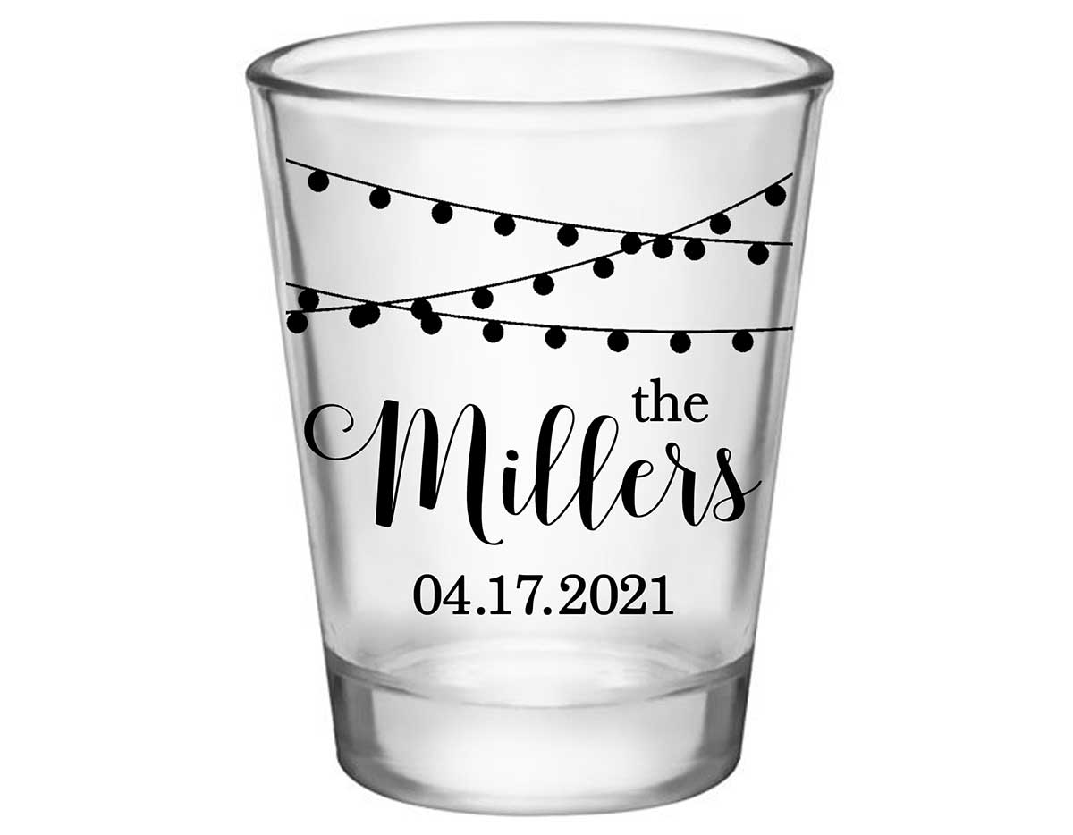 Classic Wedding Design 9A Standard 1.75oz Clear Shot Glasses Personalized Wedding Gifts for Guests