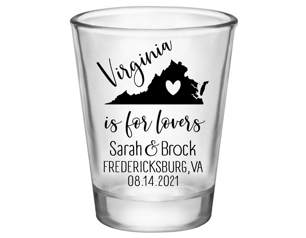 Just For Lovers 2A Any Map Standard 1.75oz Clear Shot Glasses Destination Wedding Gifts for Guests