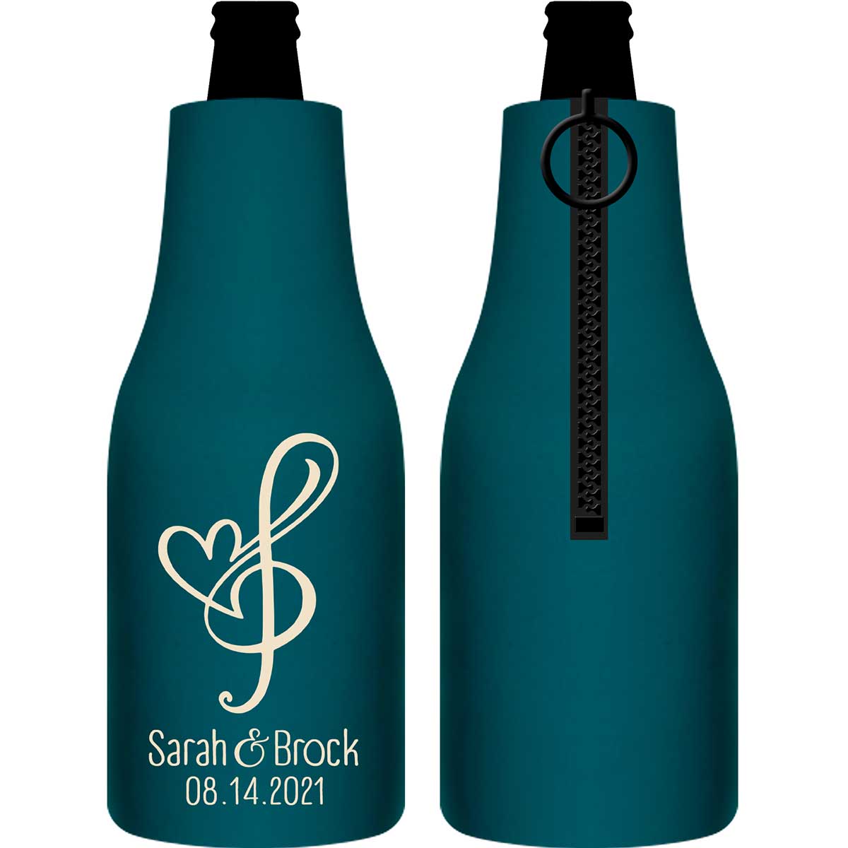 Love Melody 1A Foldable Zippered Bottle Koozies Wedding Gifts for Guests