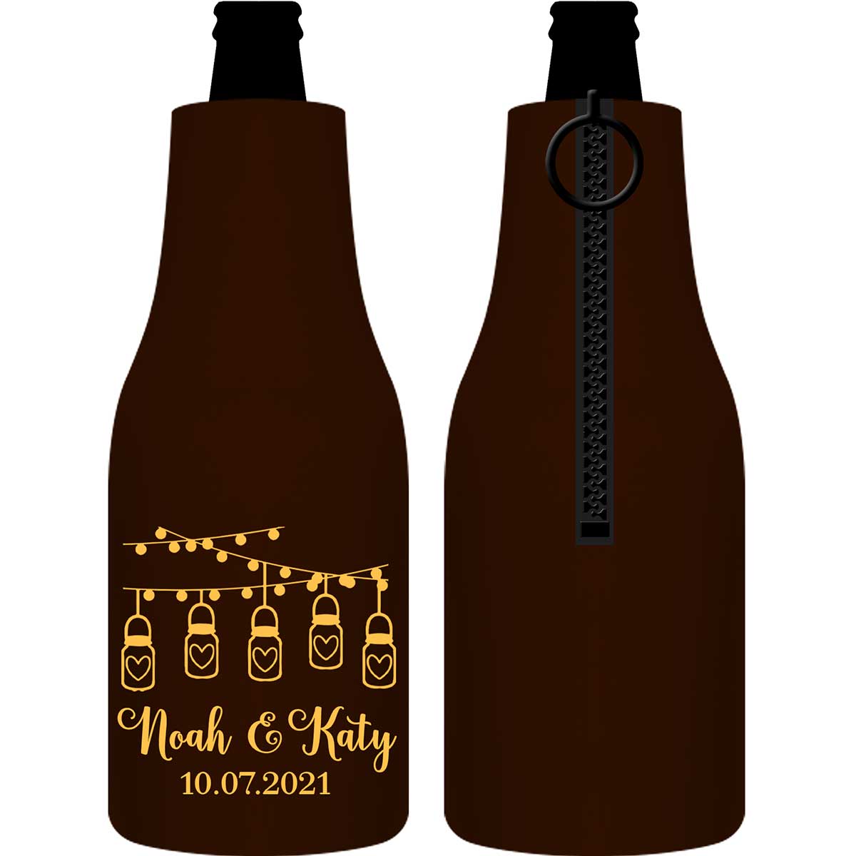 Mason Jar Lights 1A String Lights Foldable Zippered Bottle Koozies Wedding Gifts for Guests