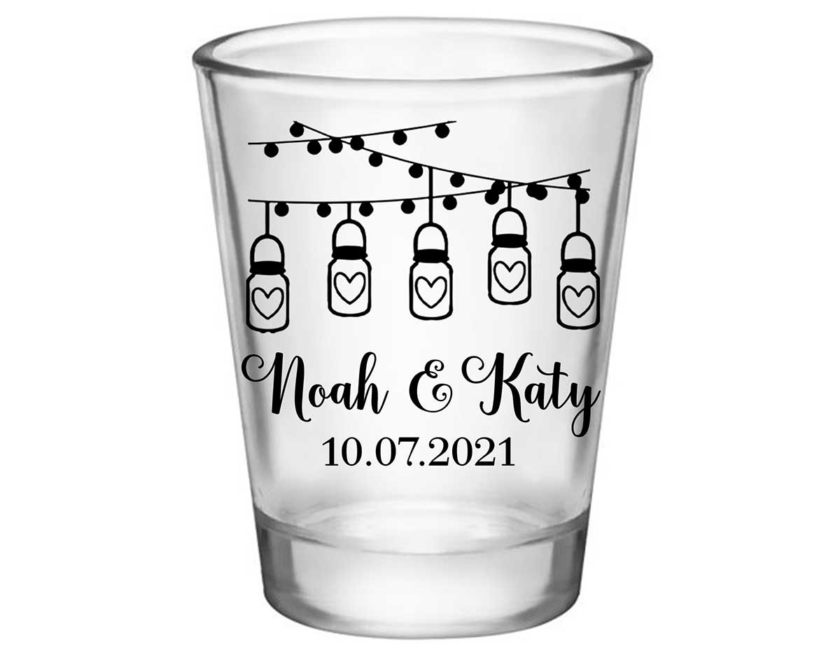 Mason Jar Lights 1A String Lights Standard 1.75oz Clear Shot Glasses Rustic Wedding Gifts for Guests