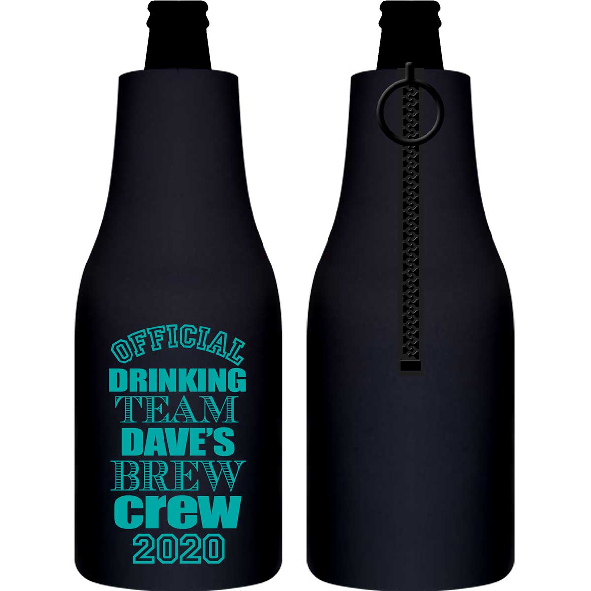 Official Drinking Team 1A Bachelor Brew Crew Foldable Zippered Bottle Koozies Bachelor Party Gifts for Guests