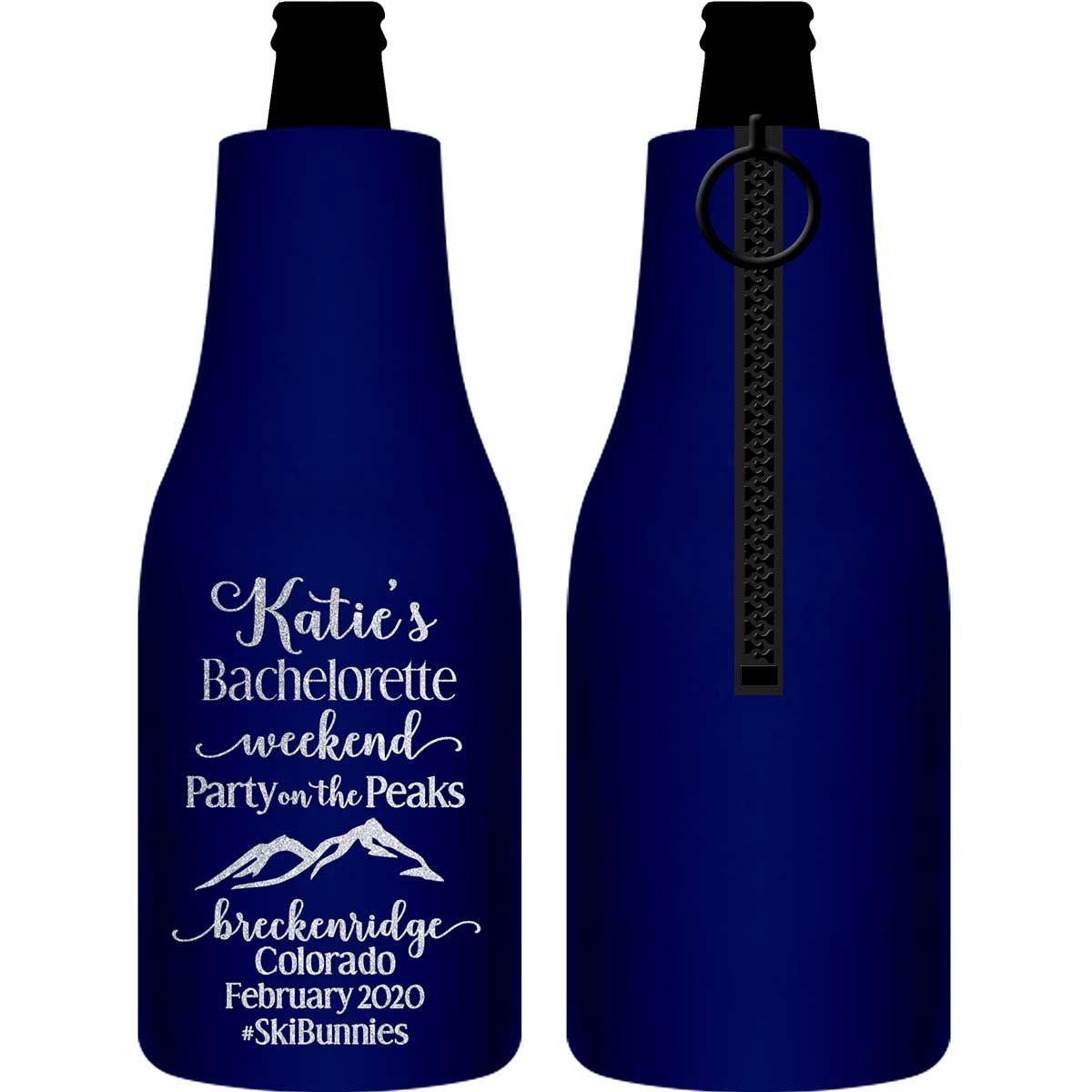 Party On The Peaks 1A Foldable Zippered Bottle Koozies Bachelorette Party Gifts for Guests