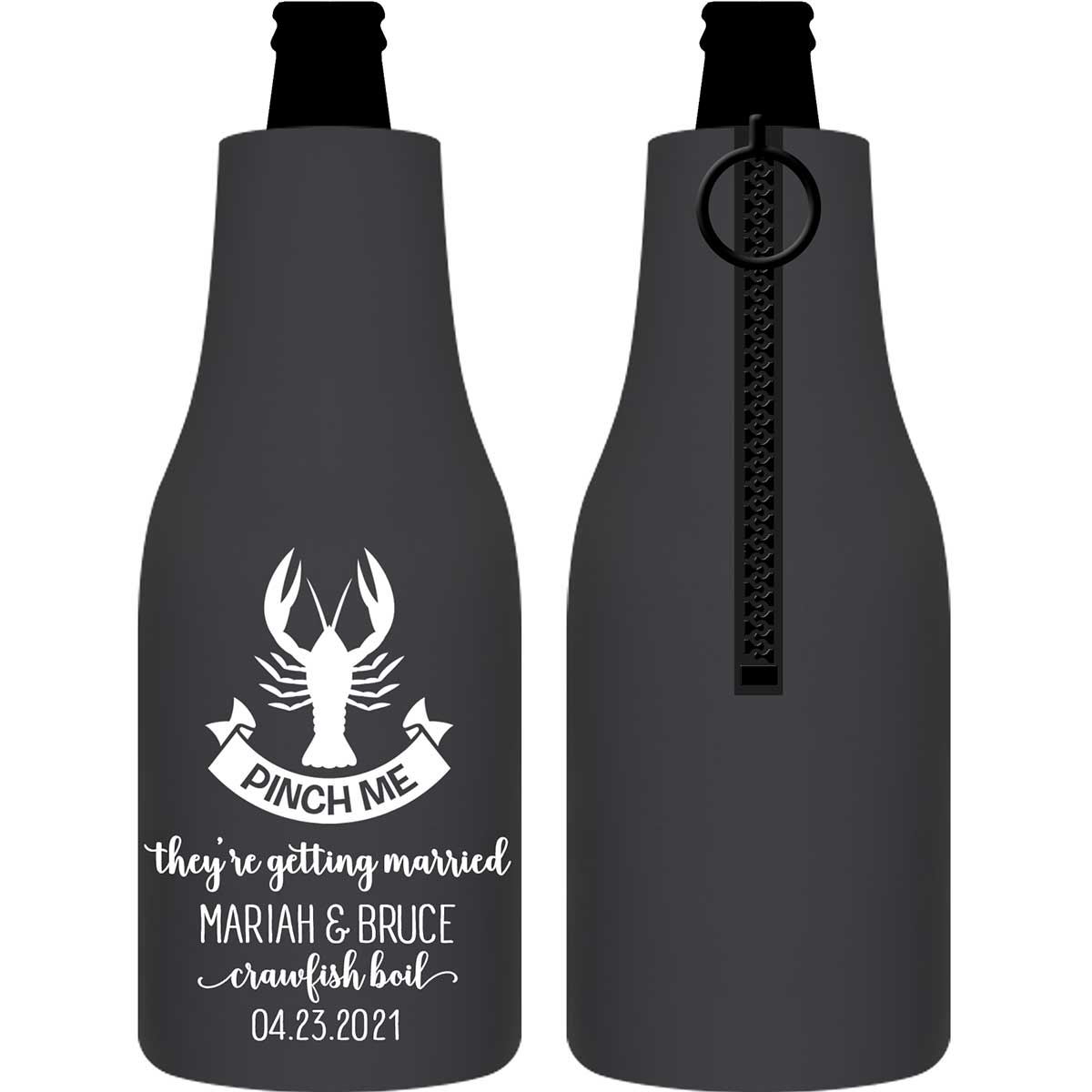 Pinch Me They're Getting Married Foldable Zippered Bottle Koozies Engagement Party Gifts for Guests