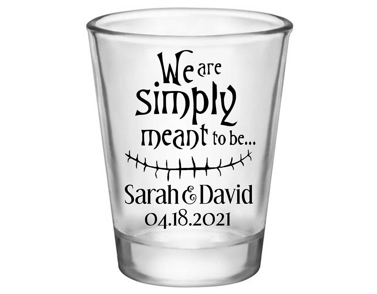 Simply Meant To Be 1A Standard 1.75oz Clear Shot Glasses Halloween Wedding Gifts for Guests