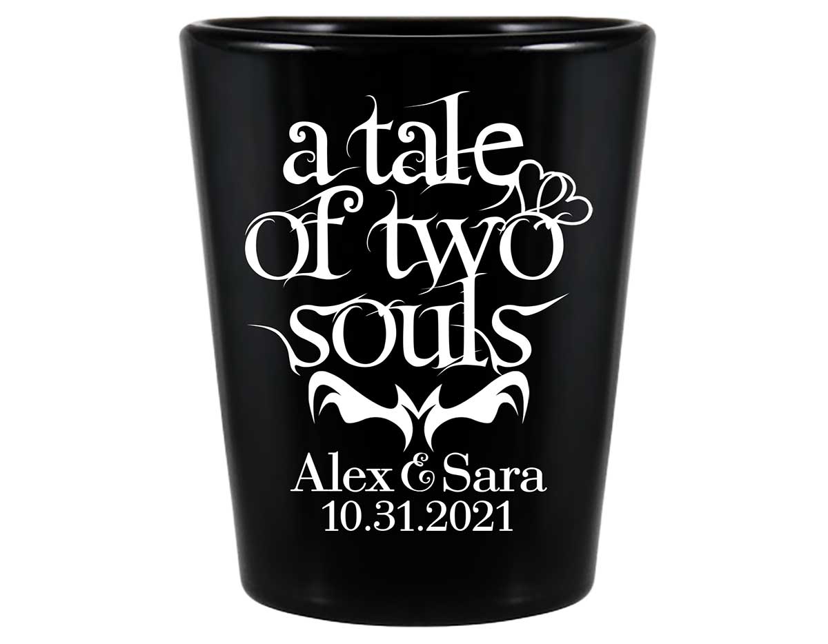 A Tale of Two Souls 1A Standard 1.5oz Black Shot Glasses Halloween Wedding Gifts for Guests