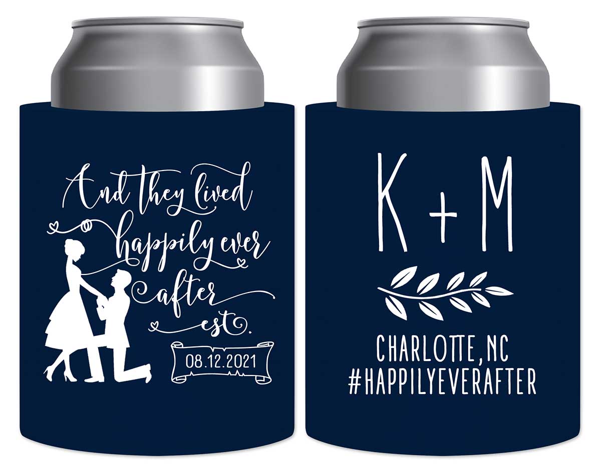 And They Lived Happily Ever After 2A Thick Foam Can Koozies Fairytale Wedding Gifts for Guests