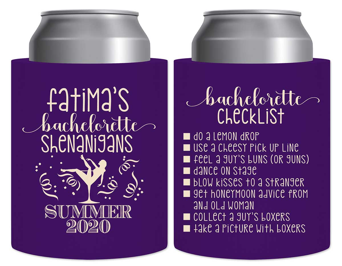 Bachelorette Shenanigans 1A Thick Foam Can Koozies Funny Bachelorette Party Gifts for Guests