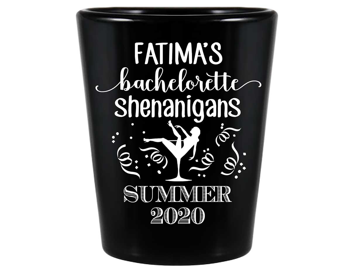 Bachelorette Shenanigans 1A Standard 1.5oz Black Shot Glasses Funny Bachelorette Party Gifts for Guests