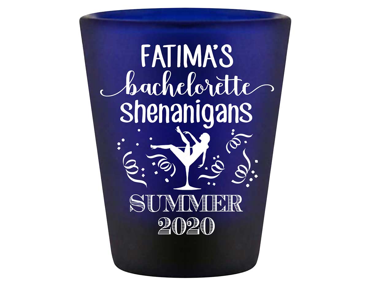 Bachelorette Shenanigans 1A Standard 1.5oz Blue Shot Glasses Funny Bachelorette Party Gifts for Guests