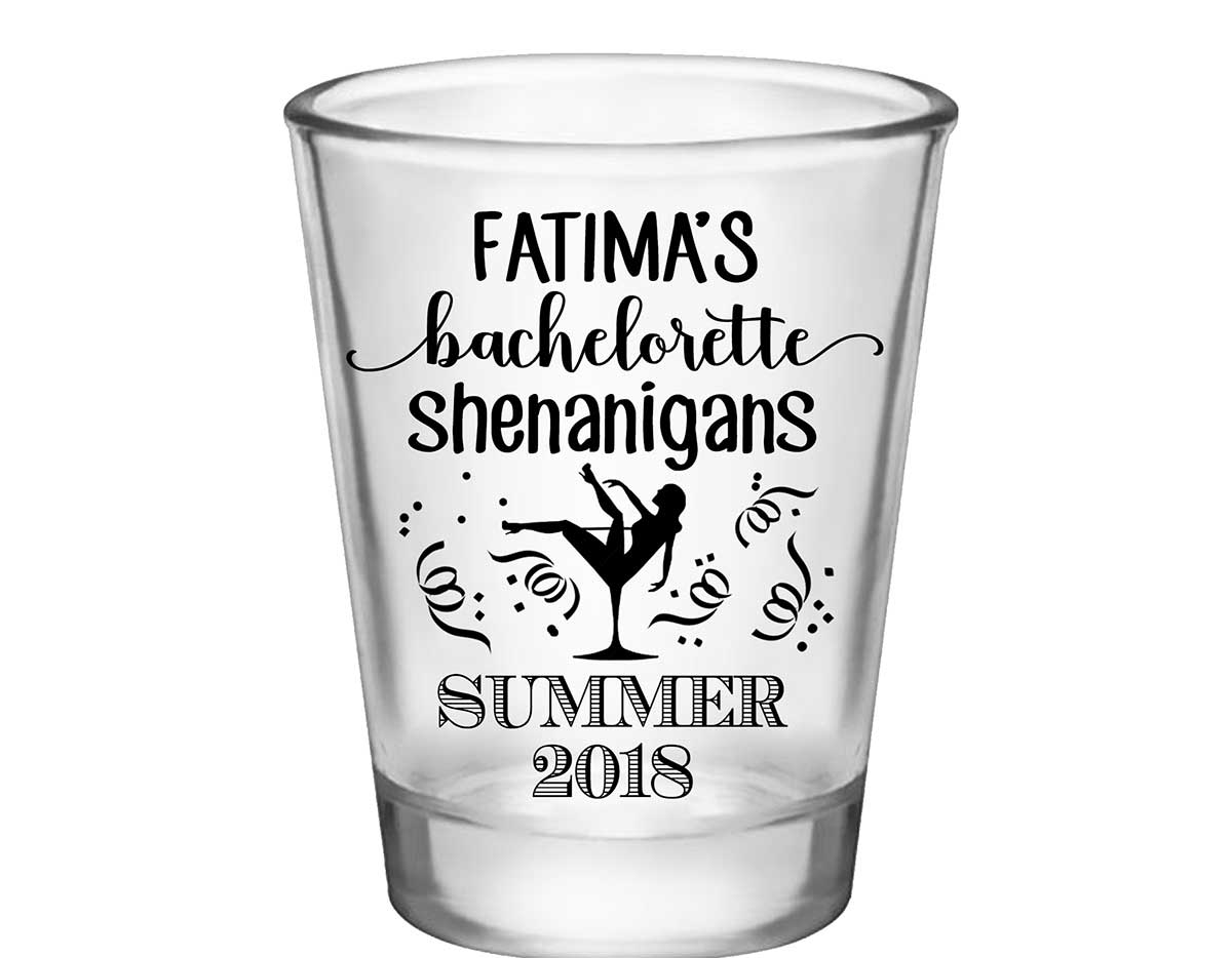 Bachelorette Shenanigans 1A Standard 1.75oz Clear Shot Glasses Funny Bachelorette Party Gifts for Guests