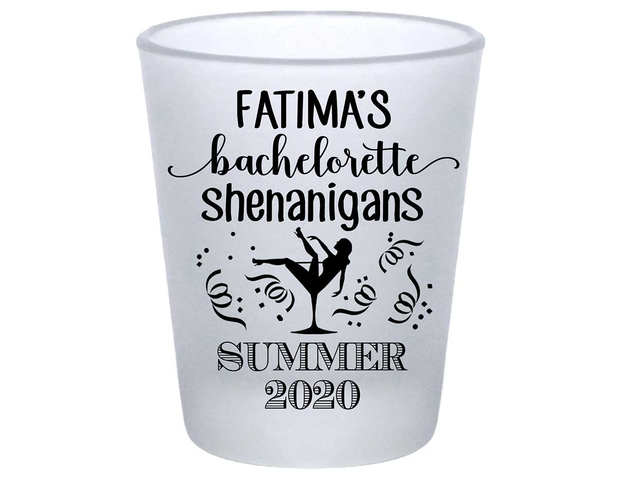 Bachelorette Shenanigans 1A Standard 1.75oz Frosted Shot Glasses Funny Bachelorette Party Gifts for Guests