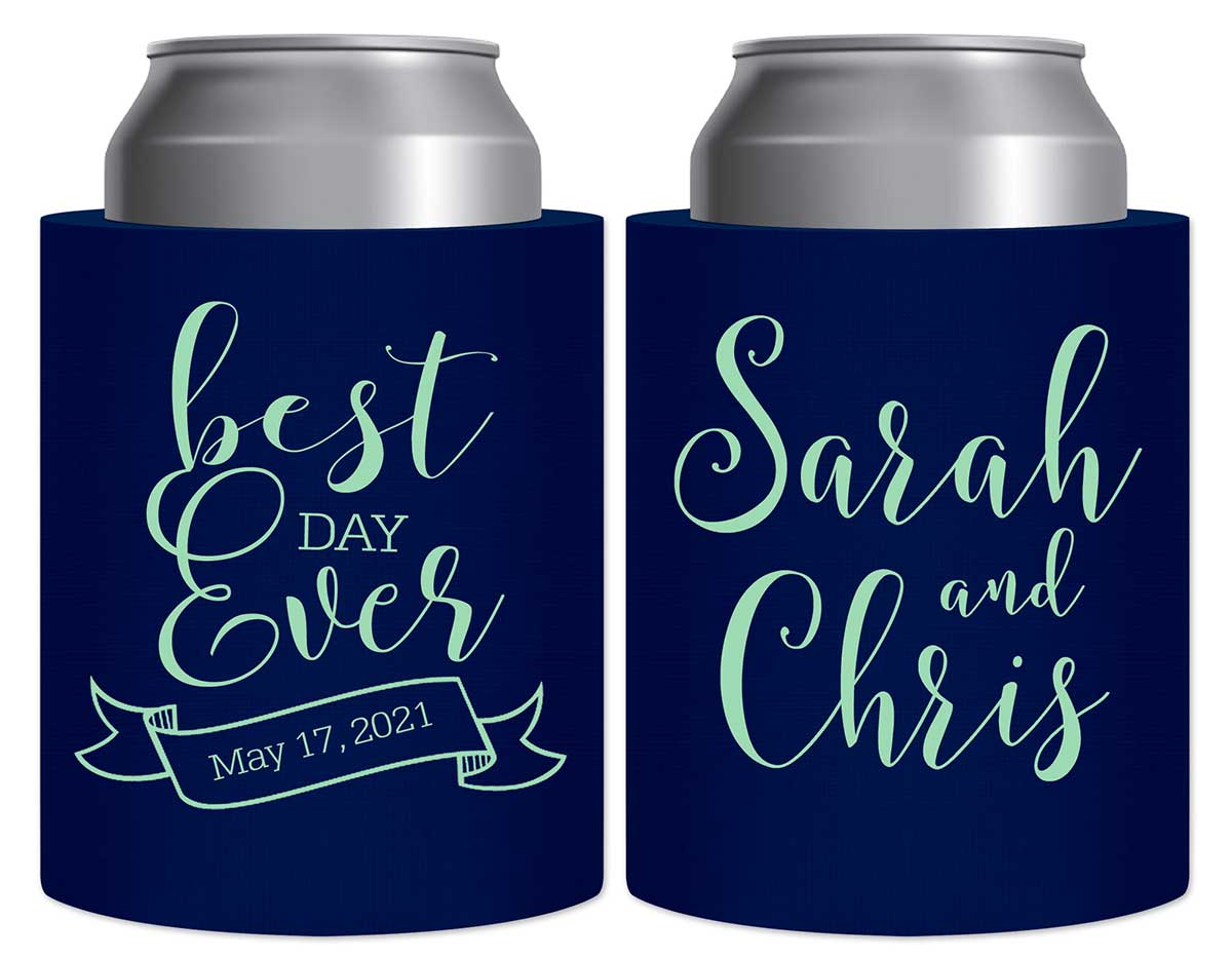 Best Day Ever 2A Banner Thick Foam Can Koozies Cute Wedding Gifts for Guests
