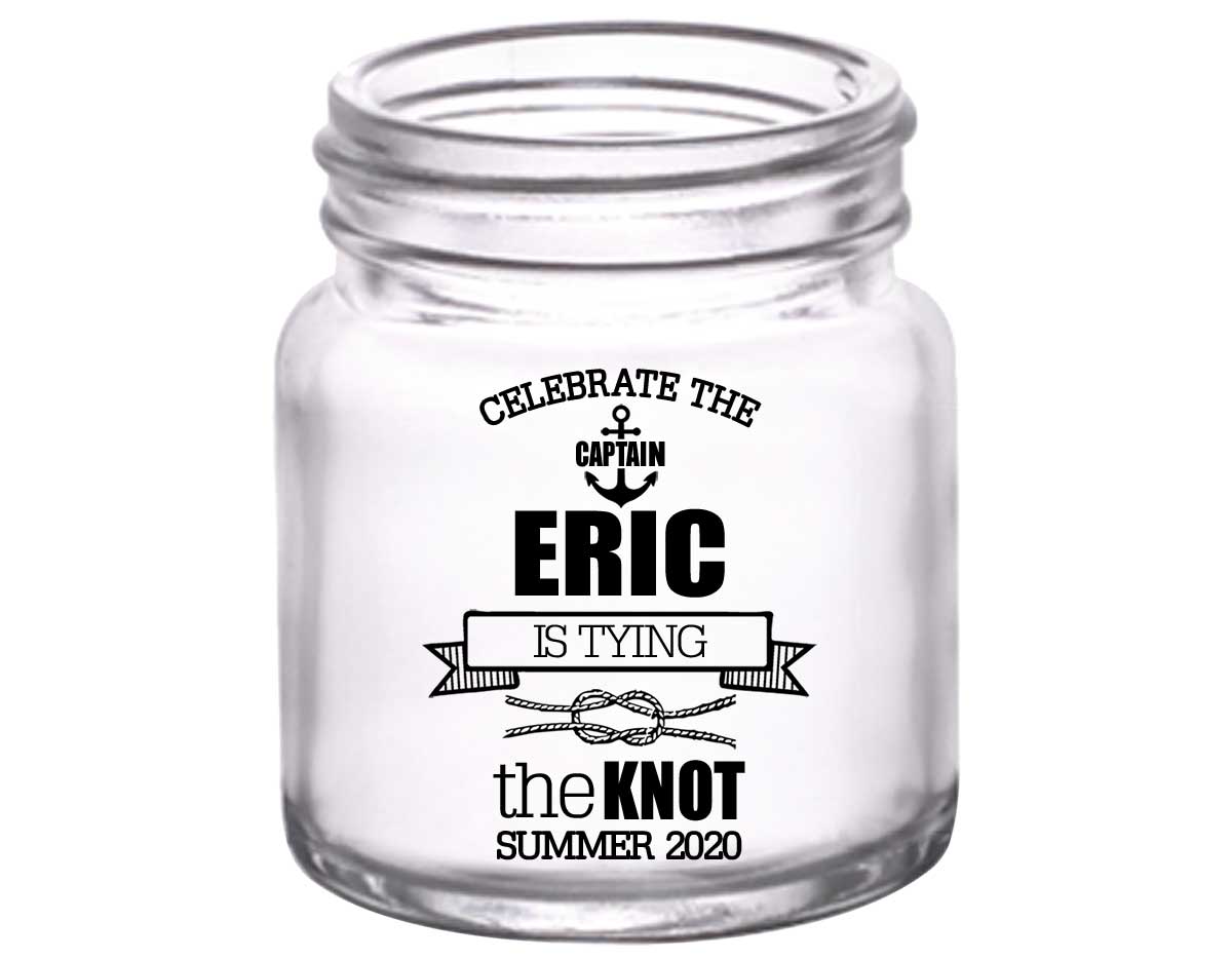 Celebrate The Captain 1B 2oz Mini Mason Shot Glasses Nautical Bachelor Party Gifts for Guests
