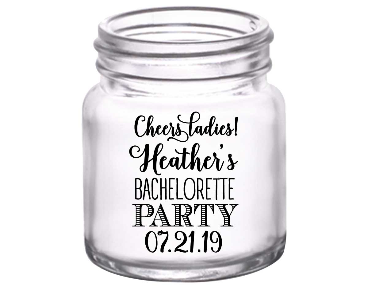 Cheers Ladies Bachelorette 1A 2oz Mini Mason Shot Glasses Personalized Bachelorette Party Gifts for Guests