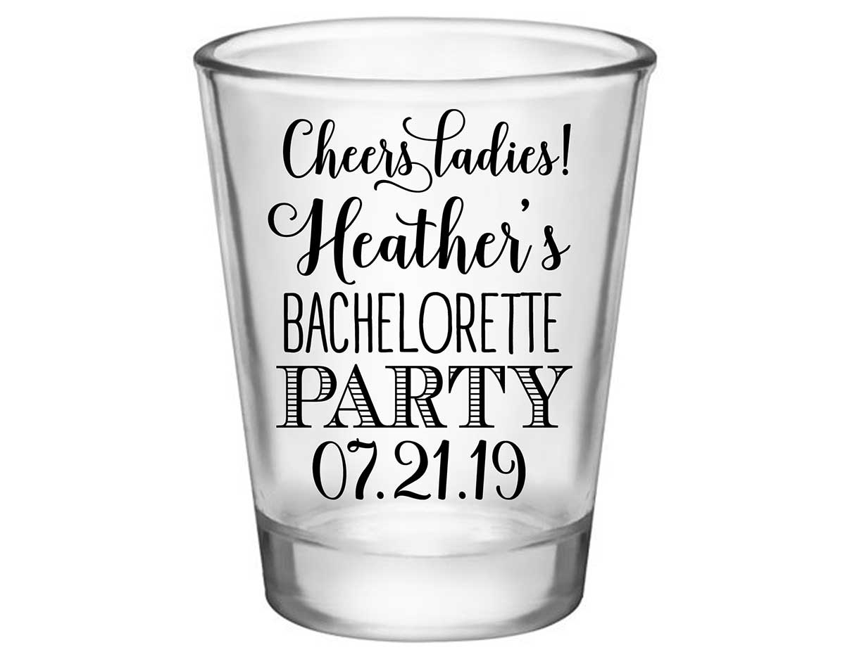 Cheers Ladies Bachelorette 1A Standard 1.75oz Clear Shot Glasses Personalized Bachelorette Party Gifts for Guests