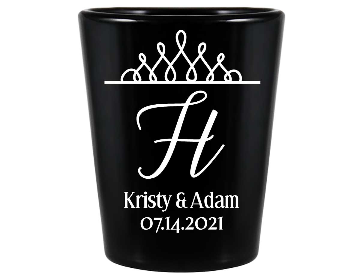 Classic Wedding Design 4A Standard 1.5oz Black Shot Glasses Personalized Wedding Gifts for Guests