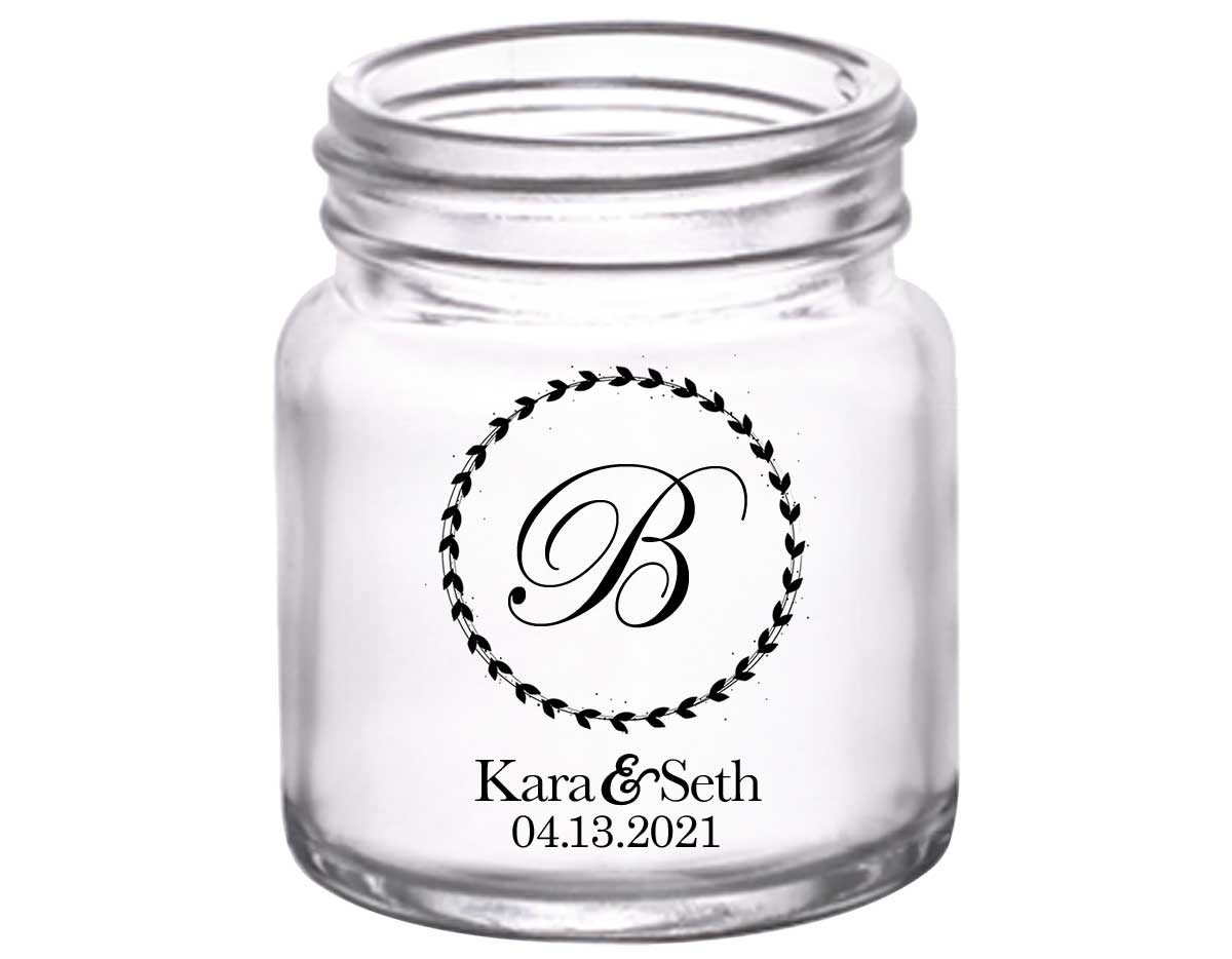 Classic Wedding Design 5A 2oz Mini Mason Shot Glasses Personalized Wedding Gifts for Guests