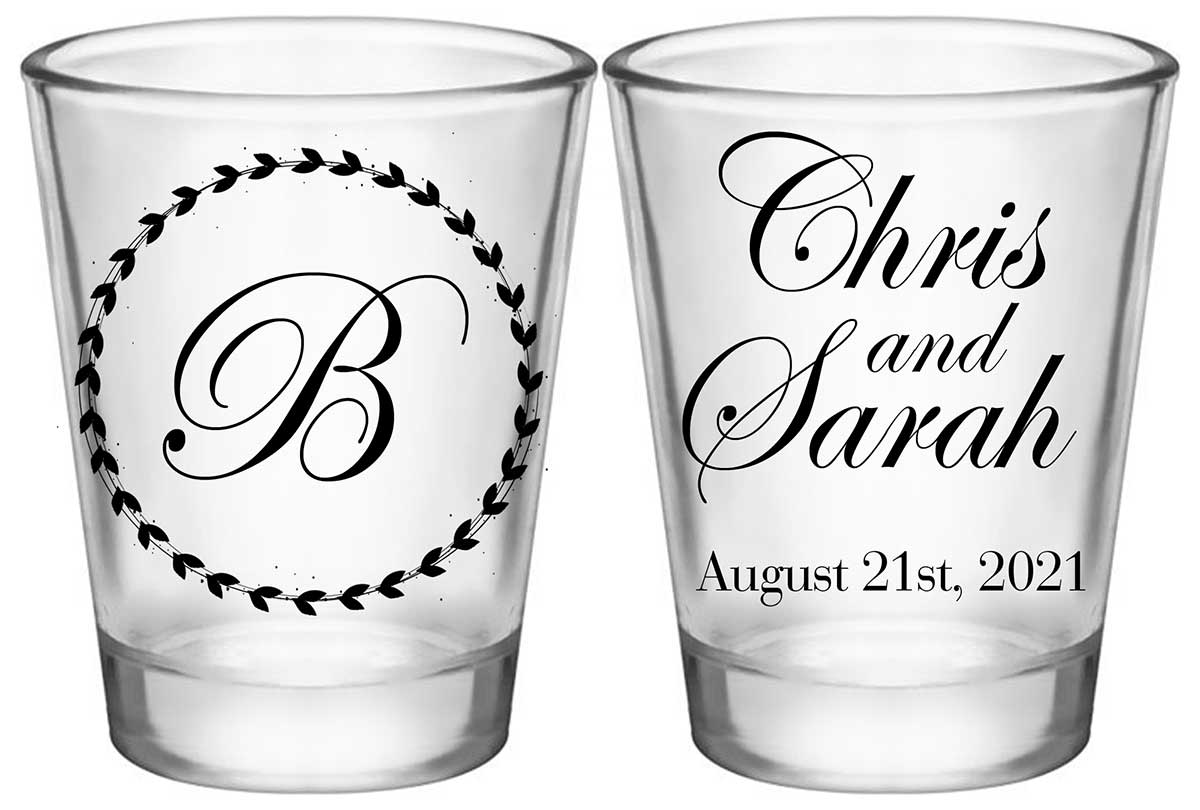 Classic Wedding Design 5A2 Standard 1.75oz Clear Shot Glasses Personalized Wedding Gifts for Guests