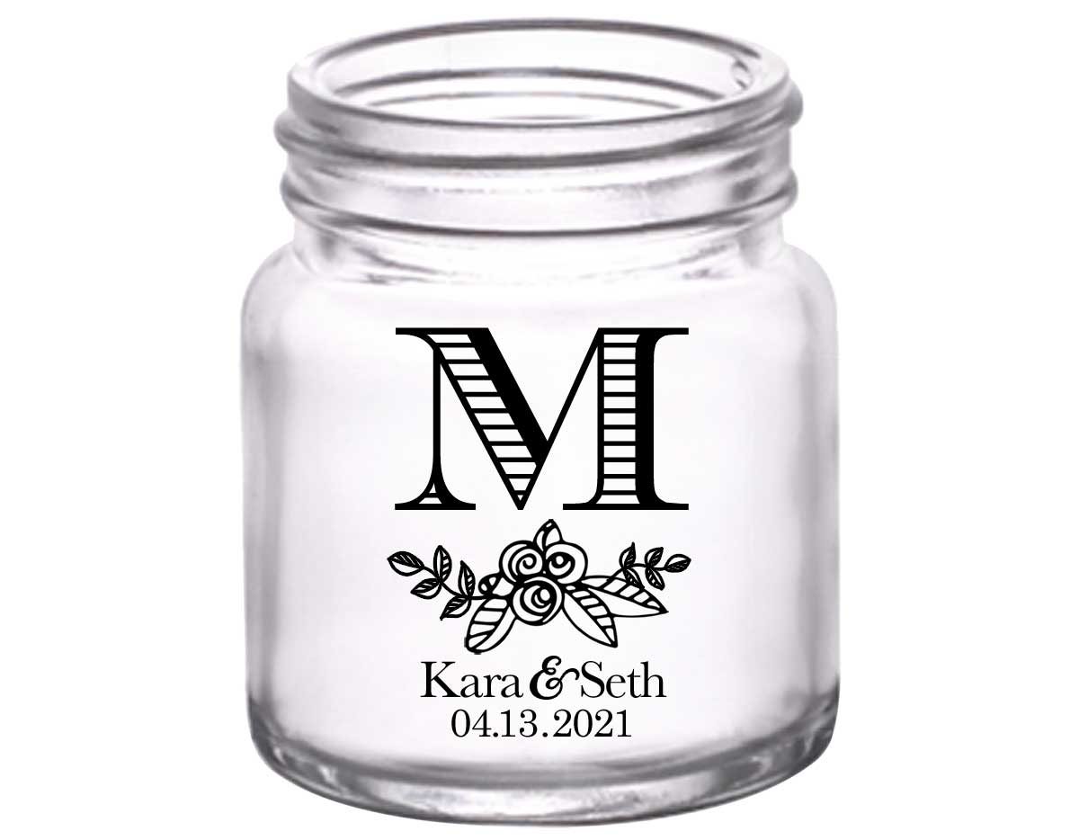 Classic Wedding Design 6A 2oz Mini Mason Shot Glasses Personalized Wedding Gifts for Guests