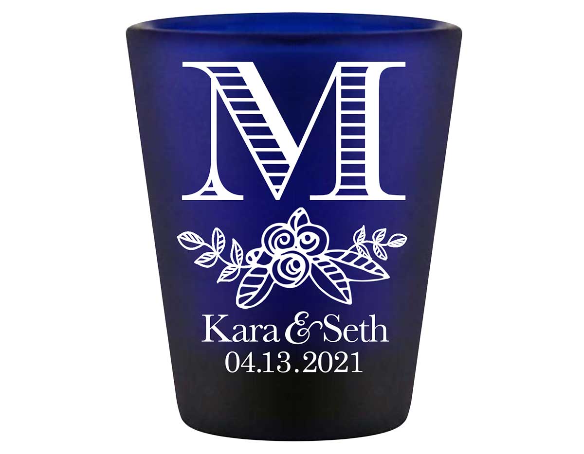 Classic Wedding Design 6A Standard 1.5oz Blue Shot Glasses Personalized Wedding Gifts for Guests