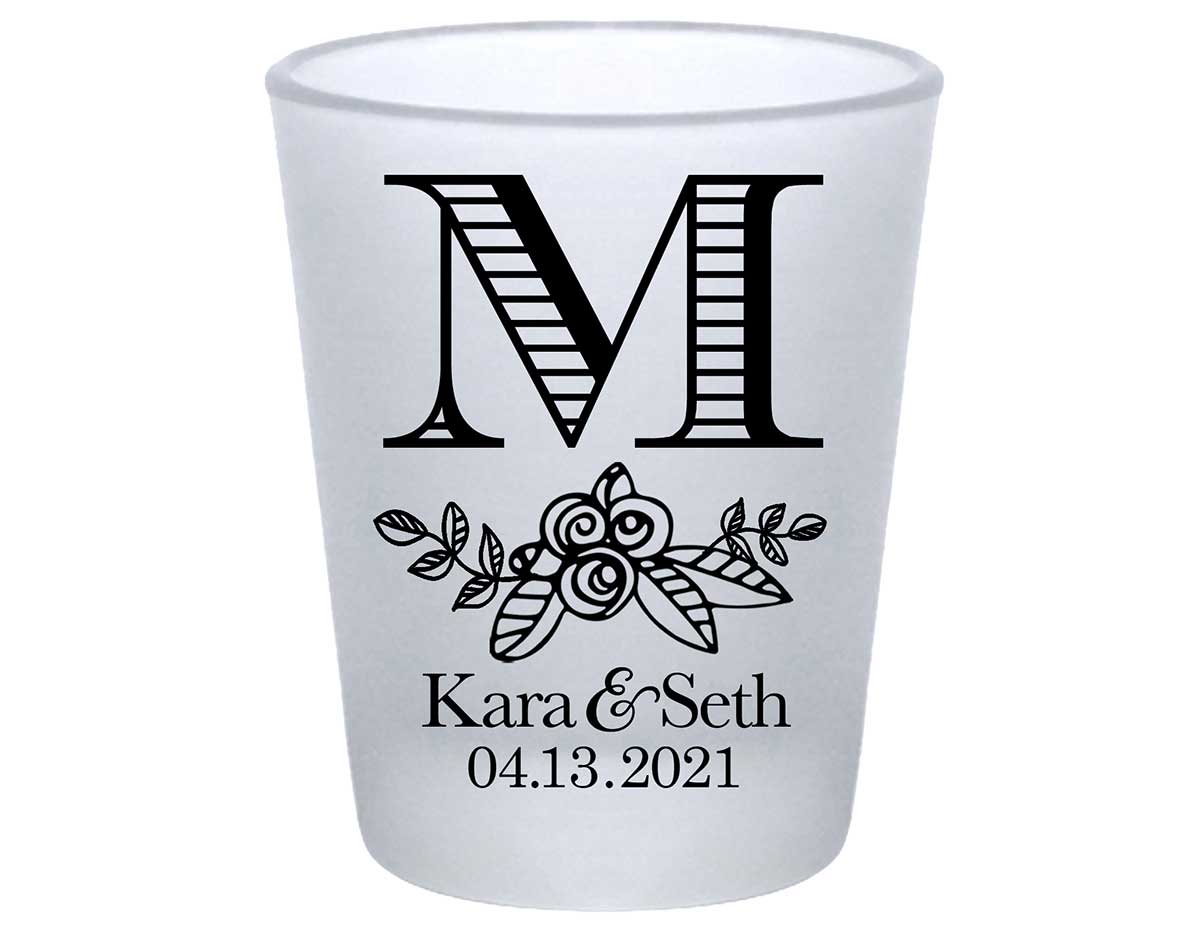 Classic Wedding Design 6A Standard 1.75oz Frosted Shot Glasses Personalized Wedding Gifts for Guests