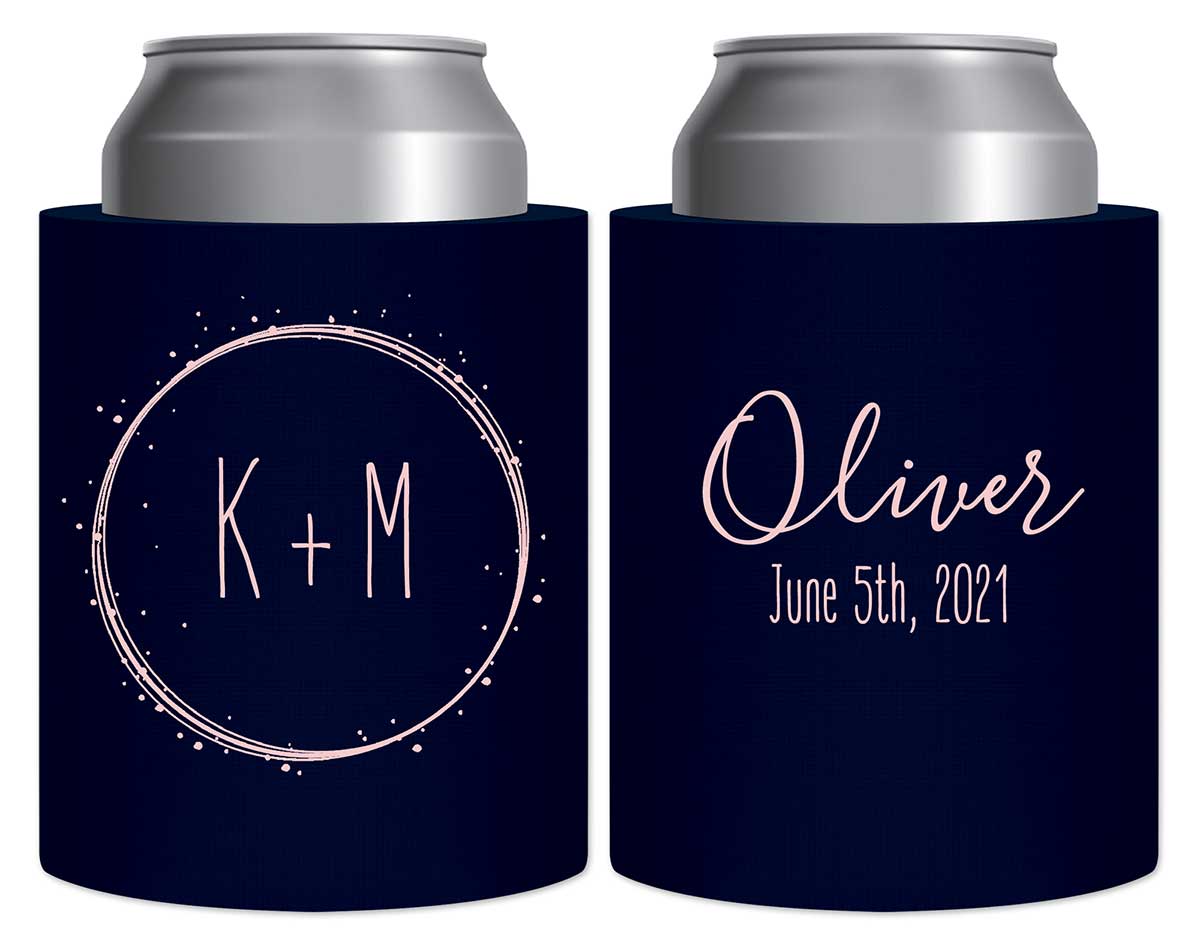 Classic Wedding Design 8A Thick Foam Can Koozies Personalized Wedding Gifts for Guests