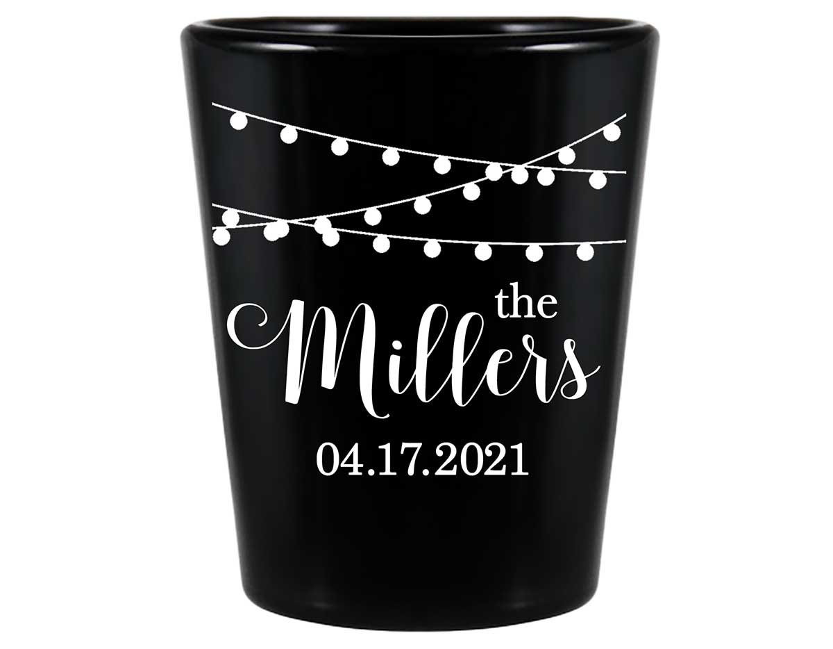 Classic Wedding Design 9A Standard 1.5oz Black Shot Glasses Personalized Wedding Gifts for Guests