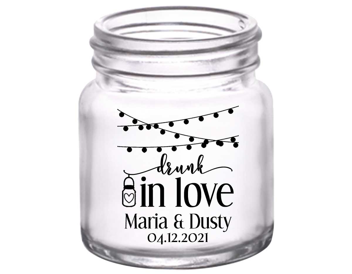 Drunk In Love 2A Mason Jars 2oz Mini Mason Shot Glasses Funny Wedding Gifts for Guests