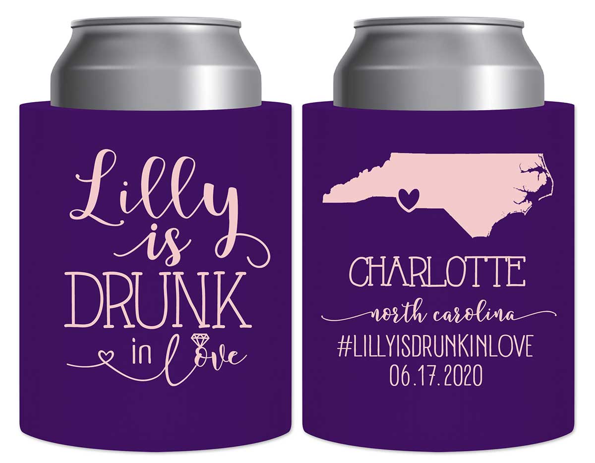 Drunk In Love Bachelorette 1A Any Map Thick Foam Can Koozies Funny Bachelorette Party Gifts for Guests