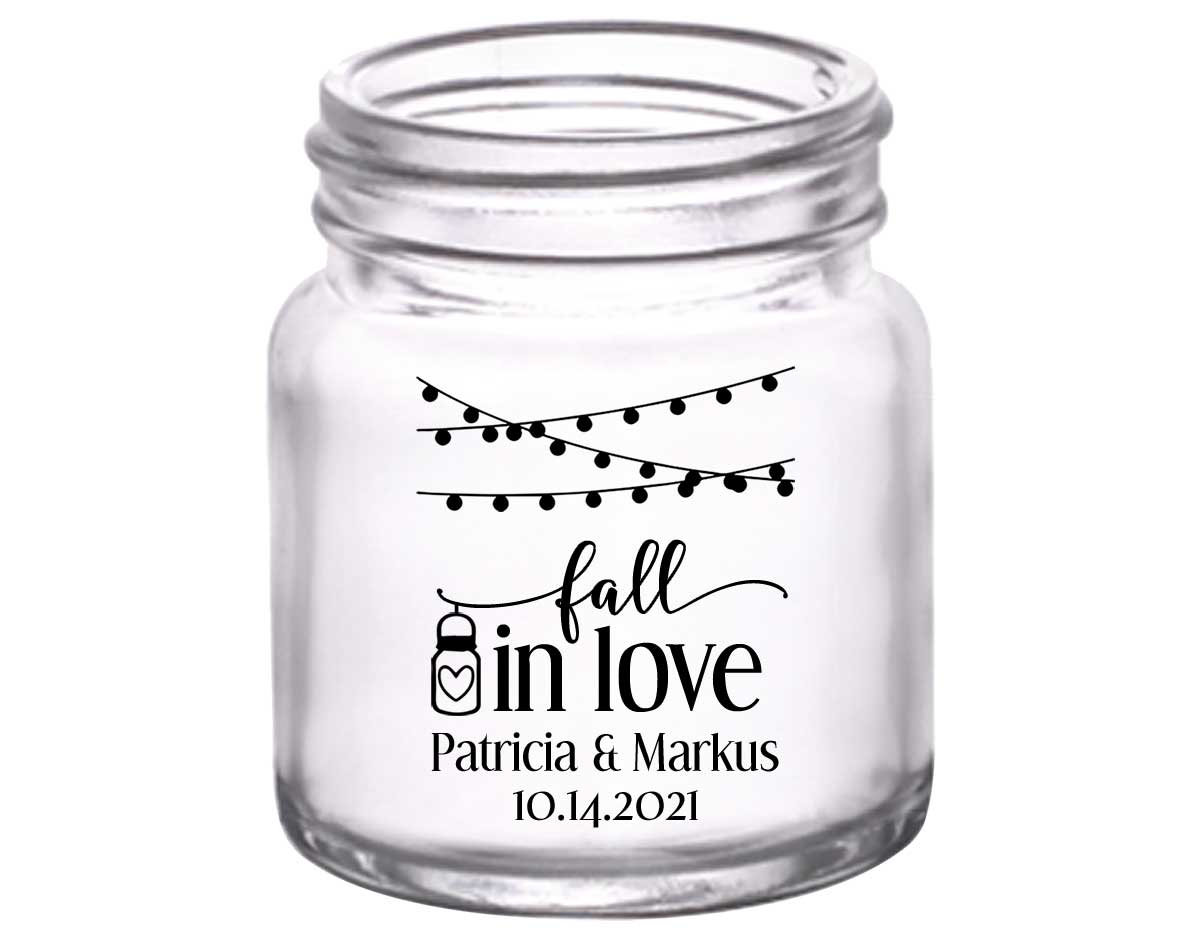 Fall In Love 7A 2oz Mini Mason Shot Glasses Autumn Wedding Gifts for Guests