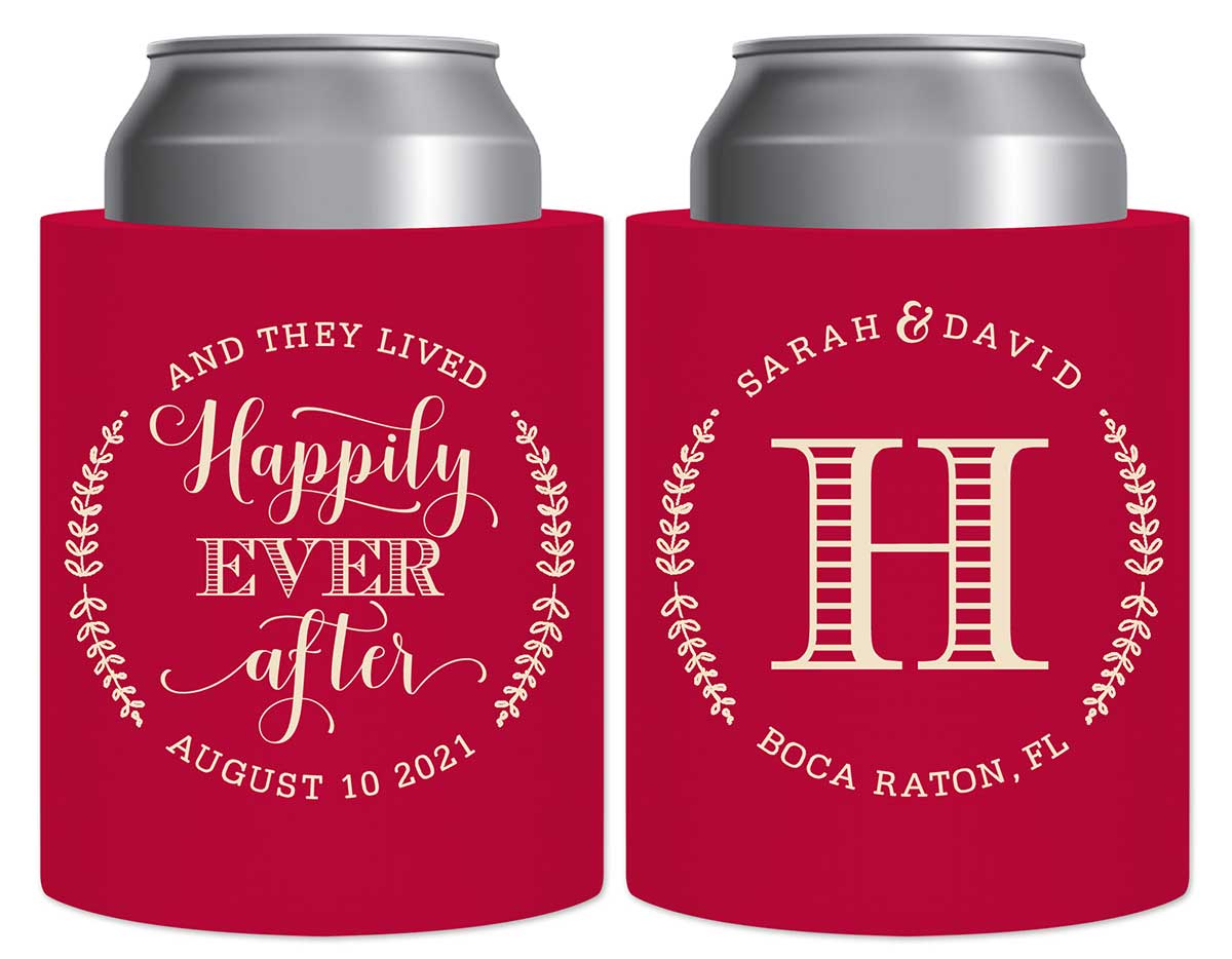 Happily Ever After 1A Thick Foam Can Koozies Fairytale Wedding Gifts for Guests