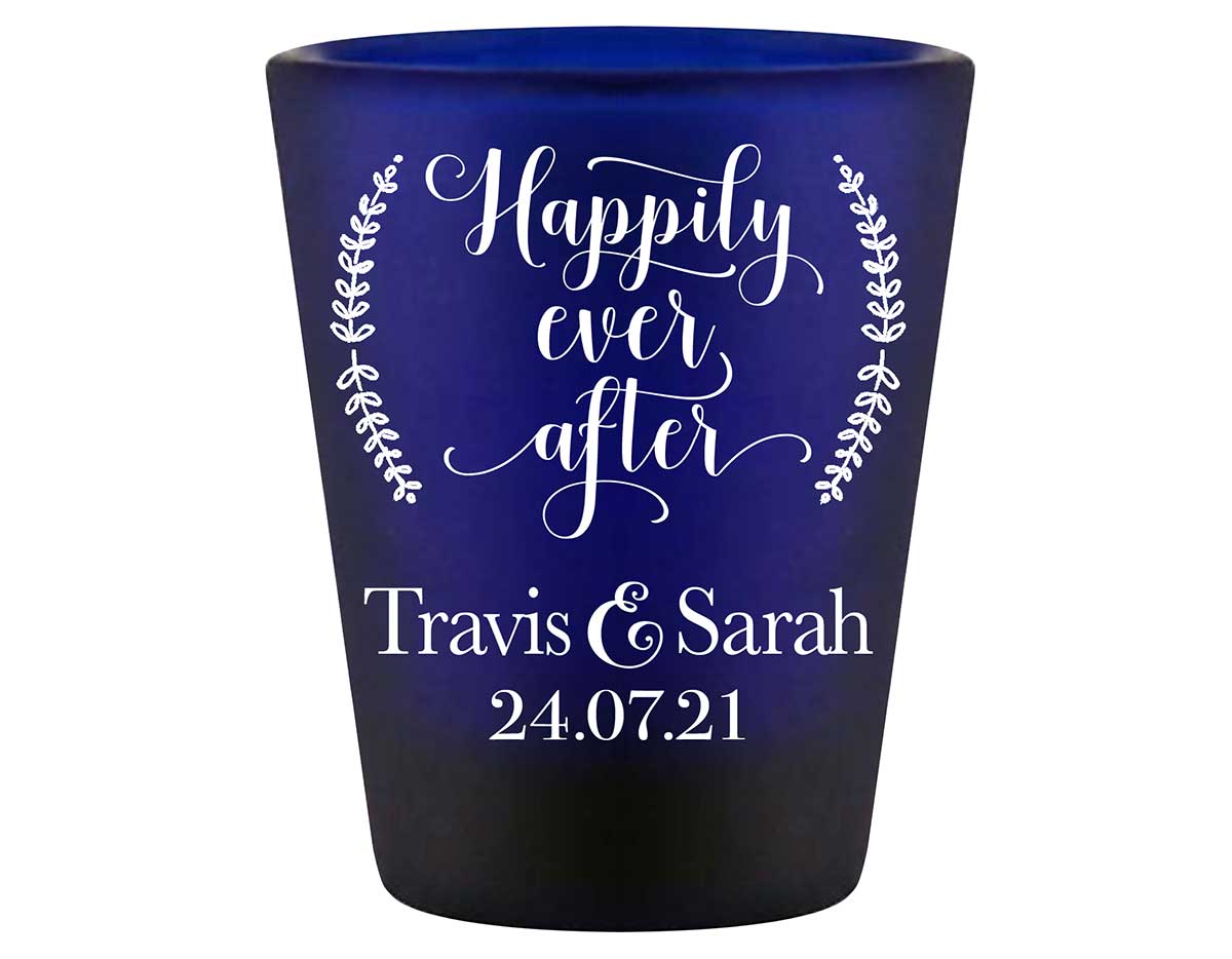Happily Ever After 2A Standard 1.5oz Blue Shot Glasses Fairytale Wedding Gifts for Guests